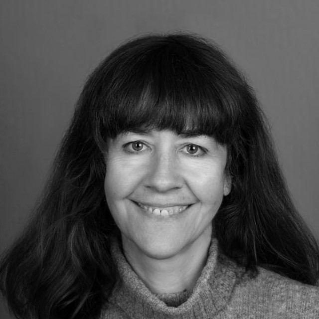 Black-and-white headshot of Marisa Alegre